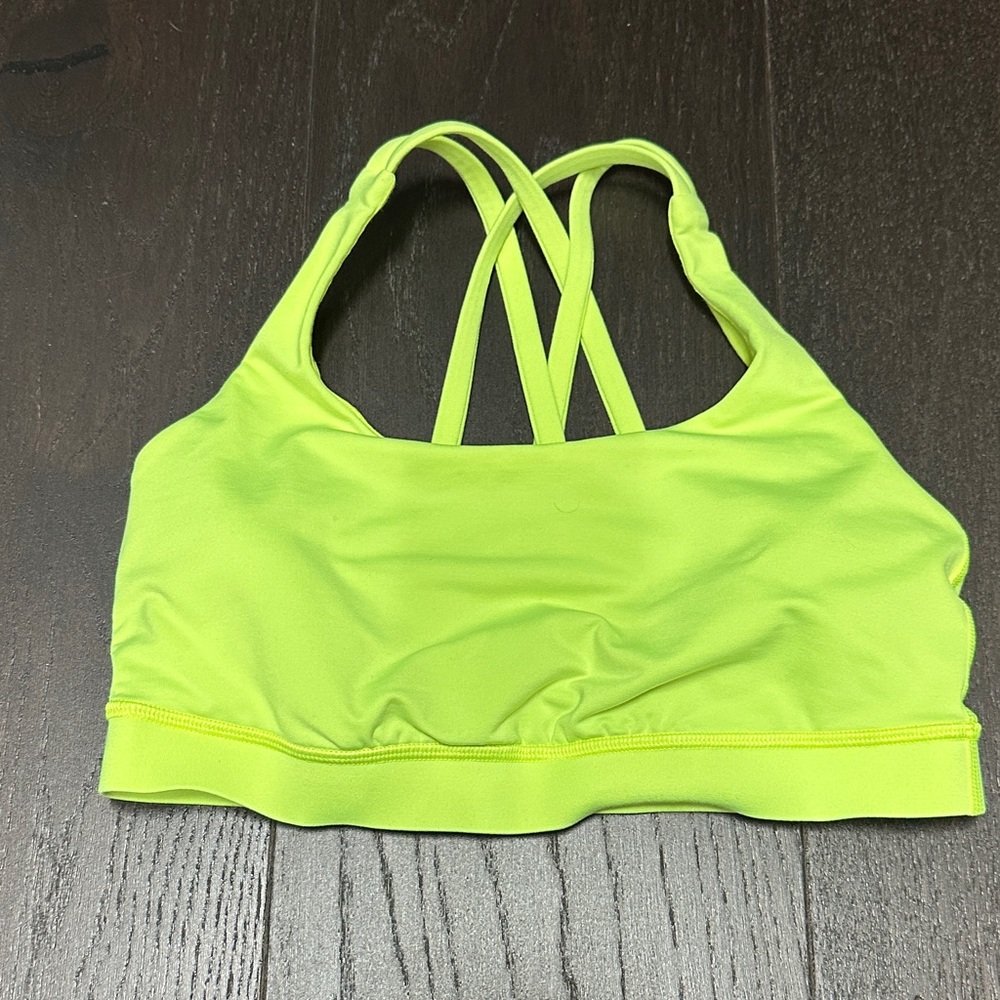 Lululemon neon yellow Sports Bra
